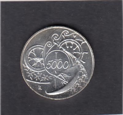 Beschrijving: 5.000 Lire GLOBE